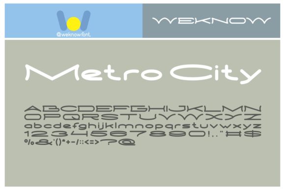 Metro City Font for Web Design