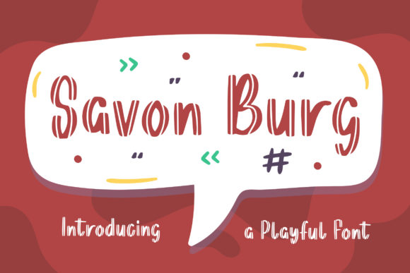 Savon Burg Font for Creative Brands